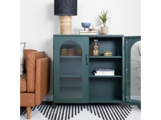 Storied Home Solstice 14" Accent Cabinet with 2 Shelves