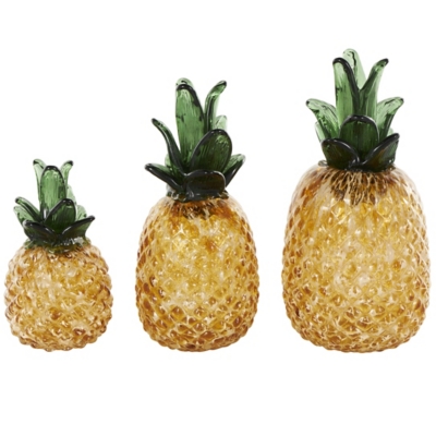 Bayberry Lane Decorative Pineapple Sculpture Set, , grid
