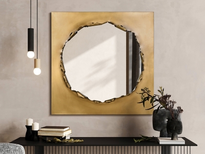 Empire Art Direct Antique Wall Mirror Edge | Ashley