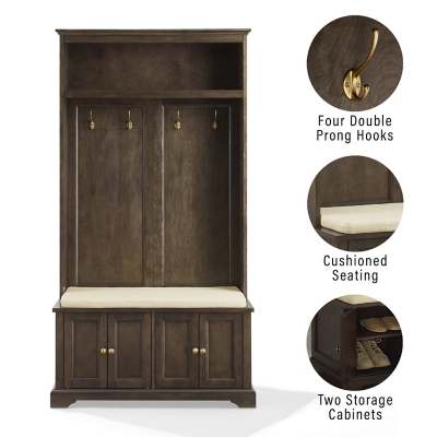 Holbrook Traditional Wood Hall Tree - Thumbnail 4