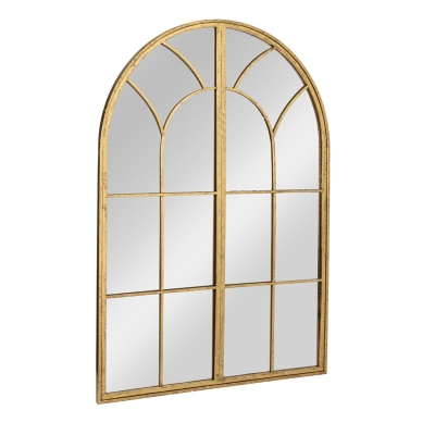 Storied Home Arched Windowpane Wall Mirror, , large