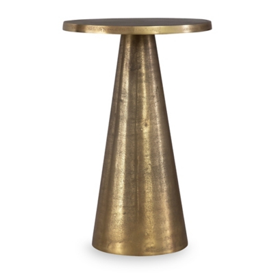 Exalted Living Pedestal Accent Table, Gold, large