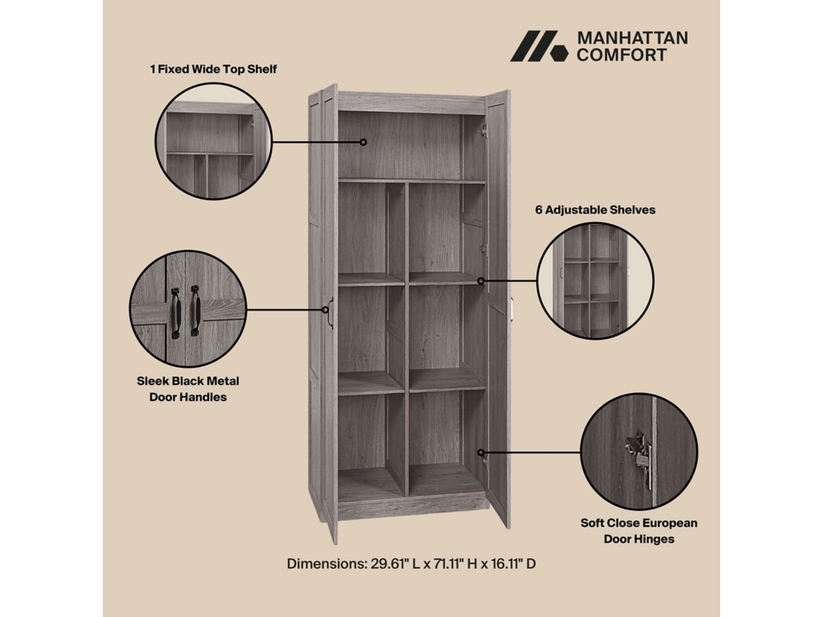 Manhattan Comfort Cornelia Storage Closet 30