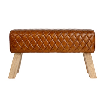 Storied Home Stylish Bench, Camel/Natural, large