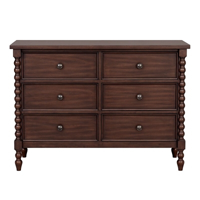 Front view of the dresser with eight drawers two columns