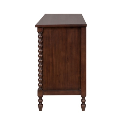 Front corner leg and side detail of the dresser