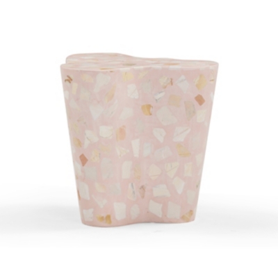 pink terrazzo side table pattern close