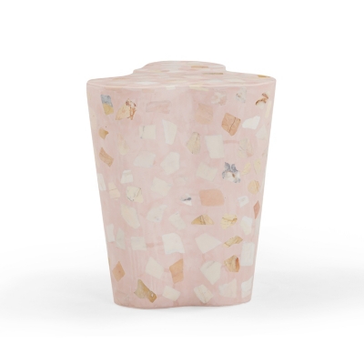 pink terrazzo pattern close