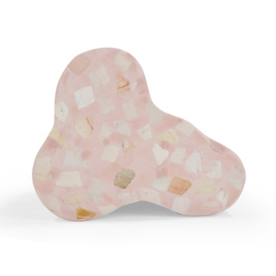 pink terrazzo pattern close on side
