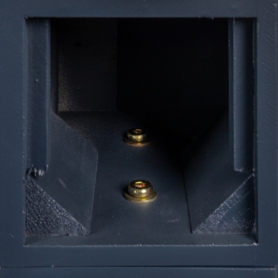 Inside of the fireplace opening showing inner details