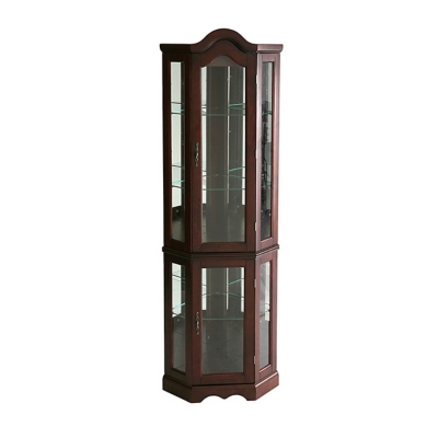 Gemson Corner Curio Cabinet Mahogany