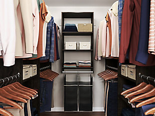 EasyFit Closet Storage Solutions 21"-25" W Truffle Laundry Hamper Closet Kit, Truffle, rollover