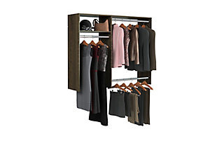 EasyFit Closet Storage Solutions 36"-60" W Truffle Hanging Closet System, Truffle, rollover