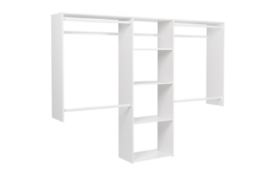 Timate P8 Closet Organizer Closet Storage Organizer System Kit 5.96 to 8.37  FT, Metal, White 