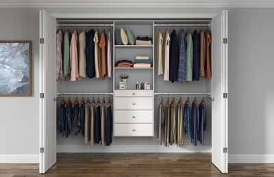 EasyFit 60-96 W Modern Raised Ultimate Closet System | Ashley