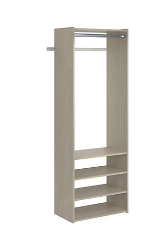EasyFit Closet Storage Solutions 25" W Weathered Gray Tower Kit, Weathered Gray, large