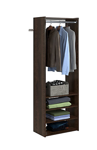 EasyFit Closet Storage Solutions 25" W Truffle Tower Kit, Truffle, rollover