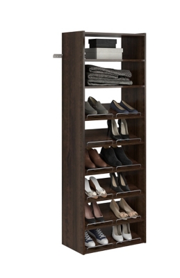 EasyFit Closet Storage Solutions 25" W Truffle Essential Shoe Shelves, Truffle, large