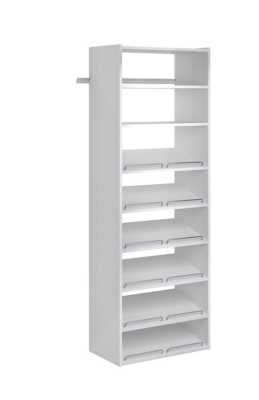 White sneaker online shelves