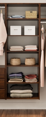 EasyFit Closet Storage Solutions 25" W Truffle Shelf Tower Kit, Truffle, rollover