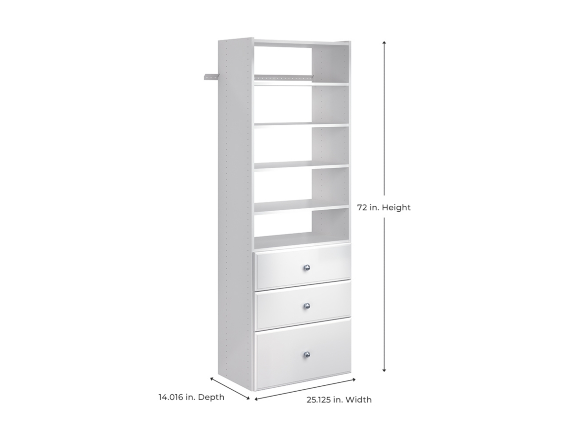 EasyFit Shelf & Drawer Tower Organization System 25