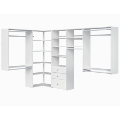 EasyFit Modern Raised Ultimate Corner Closet System 66 Width