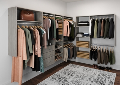 EasyFit L-Shaped Closet Organization System 84 Width