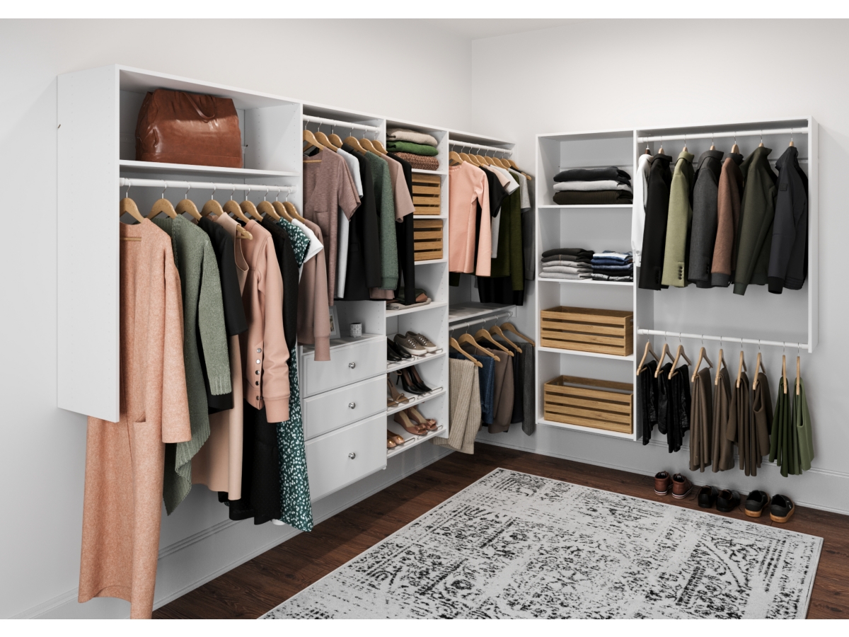 EasyFit L-Shaped Closet Organization System 84