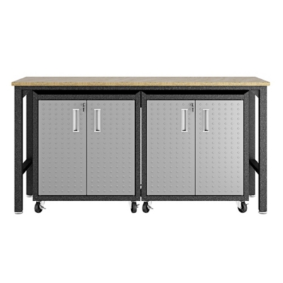 Manhattan Comfort 3-Piece Fortress Garage Cabinet and Worktable 1.0, , large