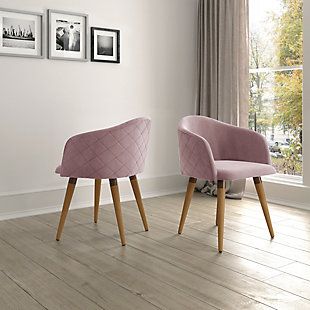 Kari Accent Chair (Set of 2), Rose Pink, rollover