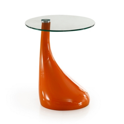 Manhattan Comfort Lava Accent Table, Orange, large