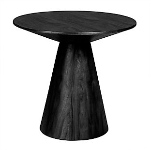 Euro Style Wesley 24" Round Side Table, Black, large