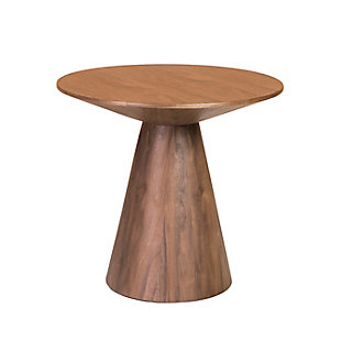Euro Style Wesley 24" Round Side Table, Walnut, rollover