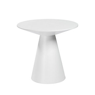 Euro Style Wesley 24" Side Table, White, large