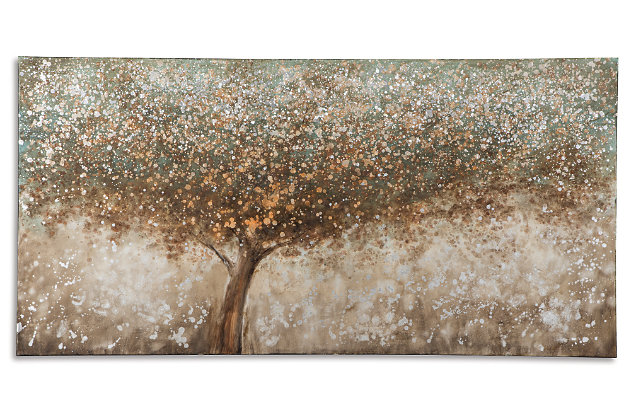 Style in full bloom. O’keria wall art’s arbor scene is a natural complement to virtually any space. Incorporating texture and dimension, the hand-painted detailing makes each and every canvas unique.Gallery wrapped canvas | Due to hand-painting, no two will be exactly the same | Unframed | D-ring bracket hanger | Clean with a soft, dry cloth
