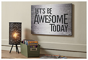 Send a motivational message in a cool, understated way with the Dominy black and white wall art. Distressed grainy backdrop infuses a raw, real sensibility.Gallery wrapped canvas | Unframed | Sawtooth hanger | Clean with a soft, dry cloth