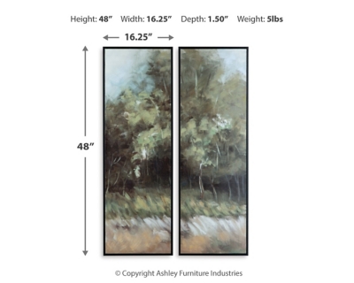 Dansot Wall Art (Set of 2) Dimensions