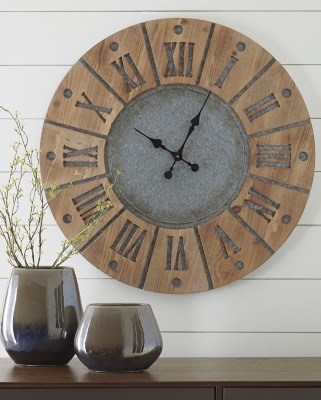 Brown Metal Fleur De Lis Wall Clock - On Sale - Bed Bath & Beyond