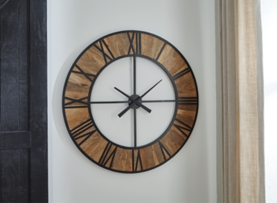 Byram Wall Clock Ashley Furniture Homestore