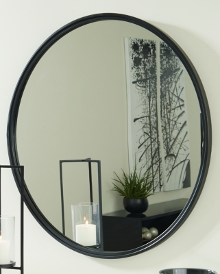 Brocky Accent Mirror, Black, rollover