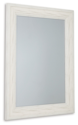 White Diamond Patterned Mirror: Small Decorative Square Accent