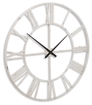Paquita Wall Clock, Antique White, large