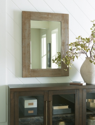 A8010277 Waltleigh Accent Mirror, Distressed Brown sku A8010277