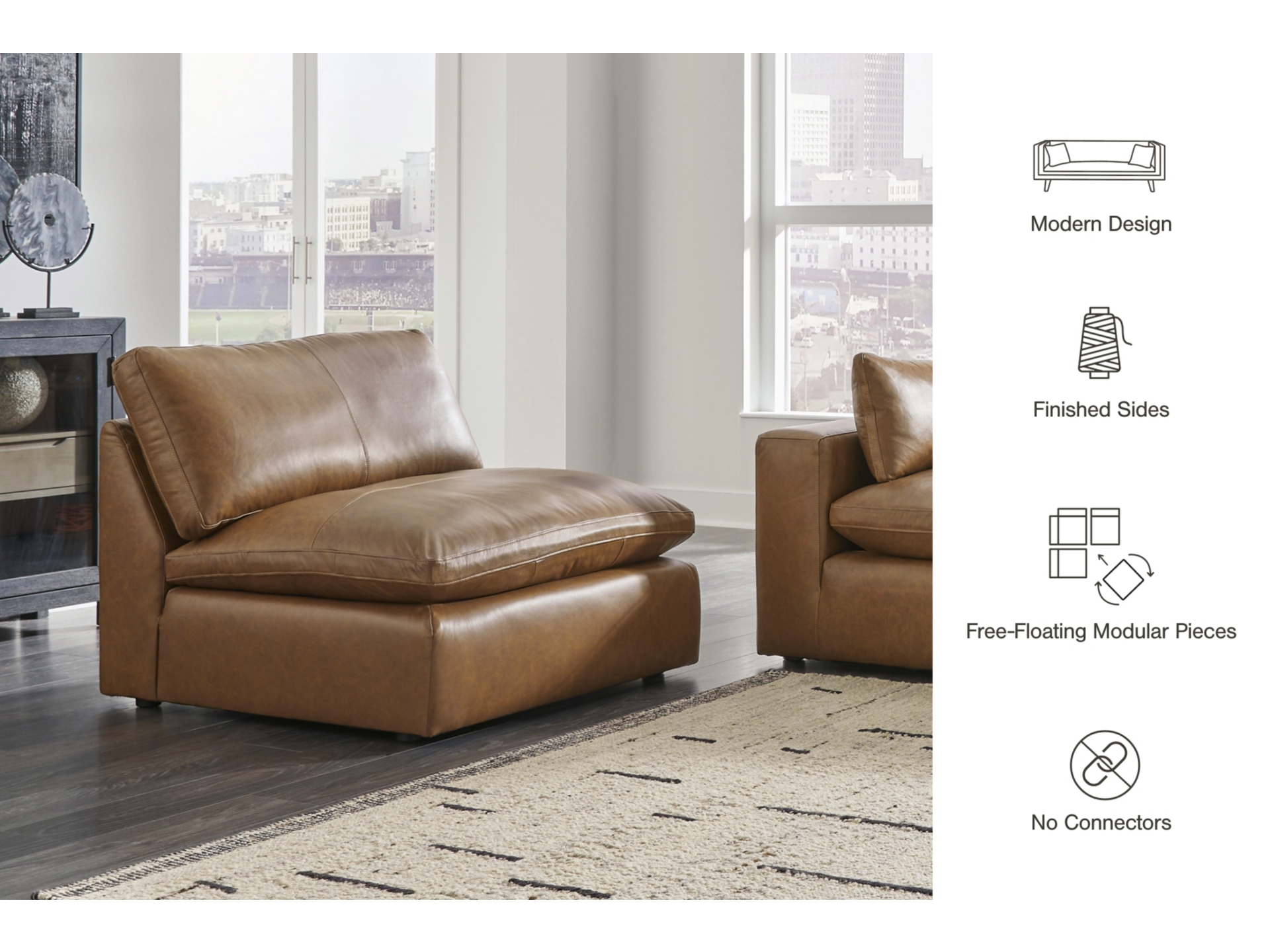 Image 4 of Emilia Leather Modular Sectional