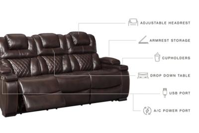 Ashley warnerton power reclining sofa new arrivals