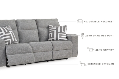 Biscoe Power Reclining Sofa, , large