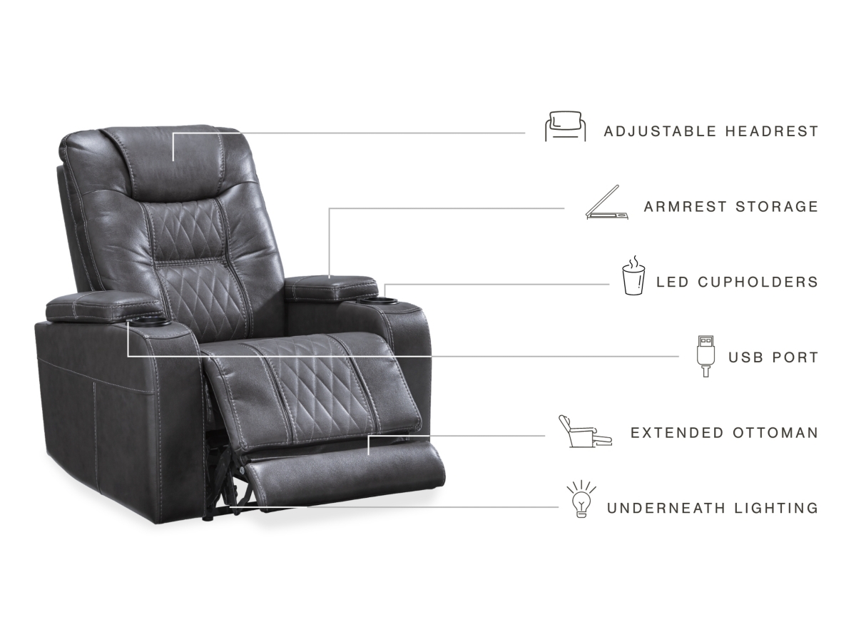 Composer gray on sale power recliner