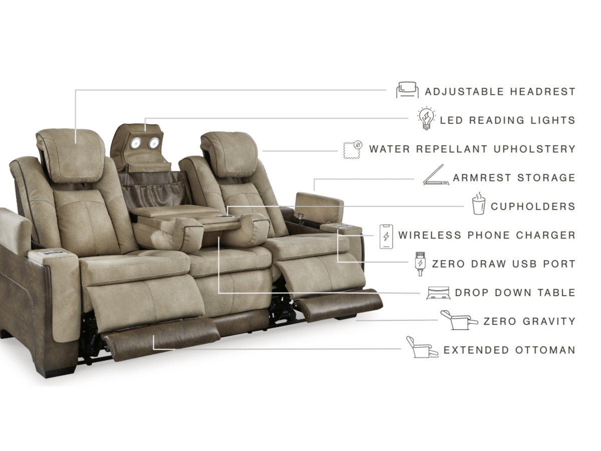 Next-Gen DuraPella Performance Fabric Dual Power Reclining