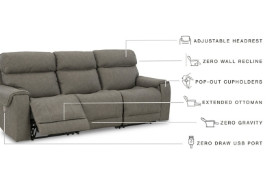 Ashley trampton discount power reclining sofa