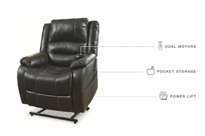 Ashley yandel power lift best sale oversized recliner